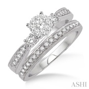 Buy 14K White Gold 0.50CTW Diamond Wedding Ring Set