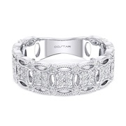 14K White Gold 0.39 CTW Diamond Stackable Band